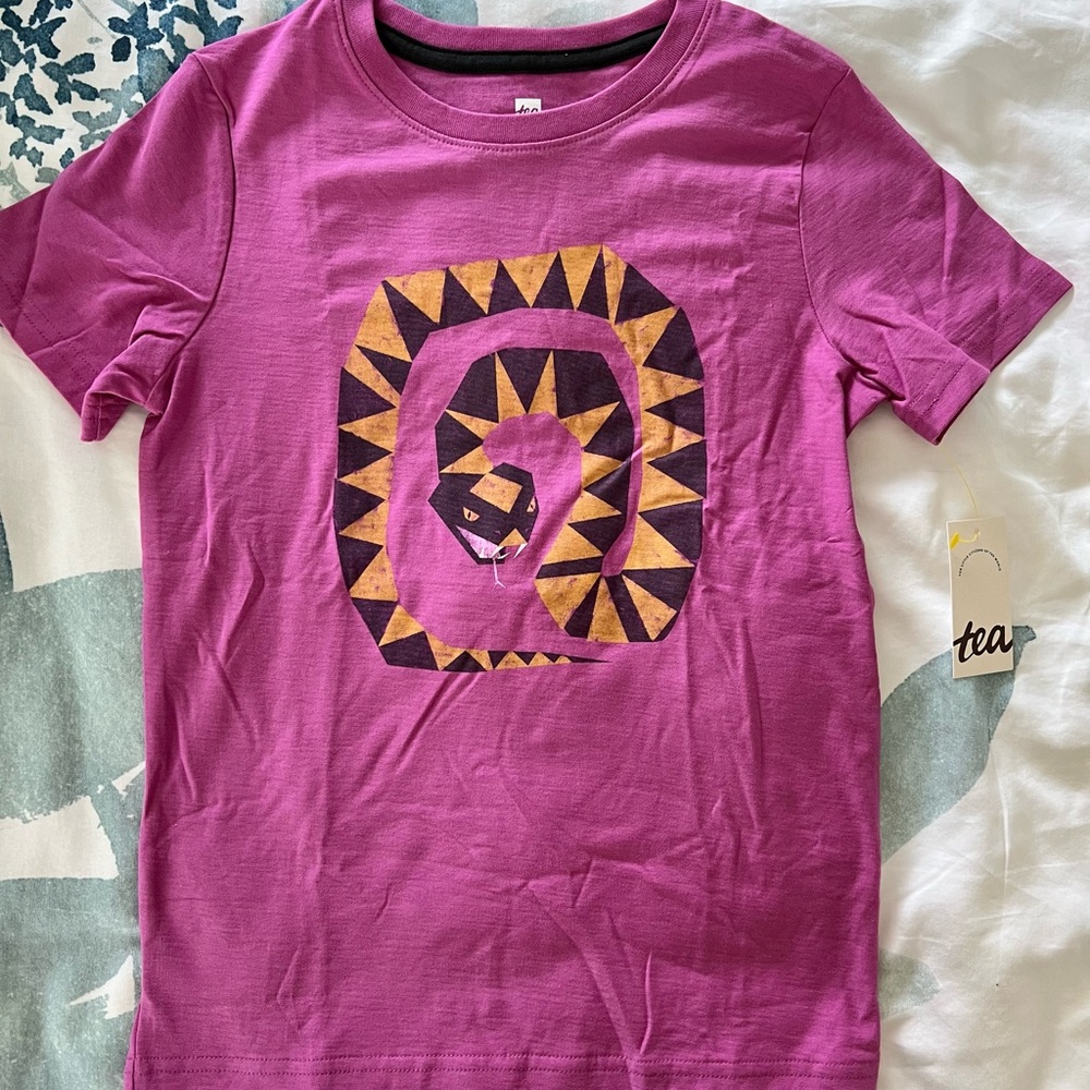 Boys Tea tee-shirt, purple/magenta color, size 10 NWT